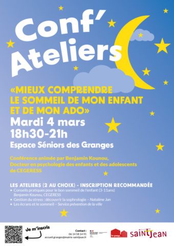 Conf’ Ateliers : Mieux comprendre le sommeil de mon enfant/ado