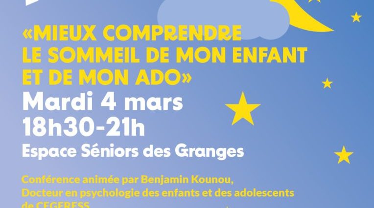 Conf’ Ateliers : Mieux comprendre le sommeil de mon enfant/ado