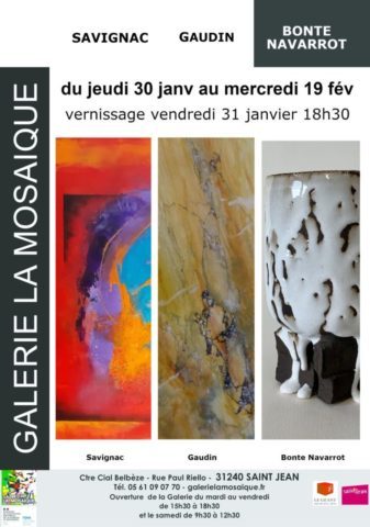 Exposition Savignac, Gaudin et Bonte-Navarrot